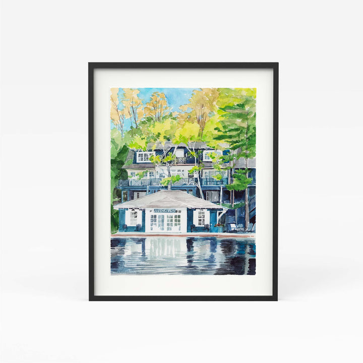 Custom watercolor house portrait – hand-painted from photo