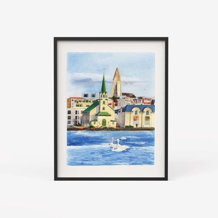 Custom watercolor landscape portrait – hand-painted from photo