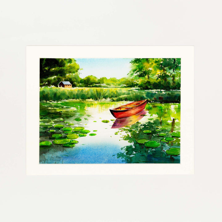 Custom watercolor landscape portrait – hand-painted from photo