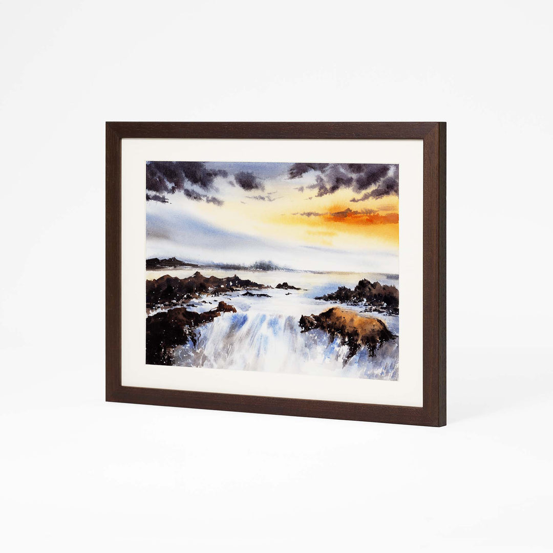 Custom watercolor landscape portrait – hand-painted from photo