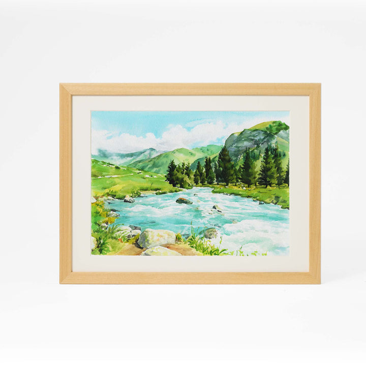 Custom watercolor landscape portrait – hand-painted from photo