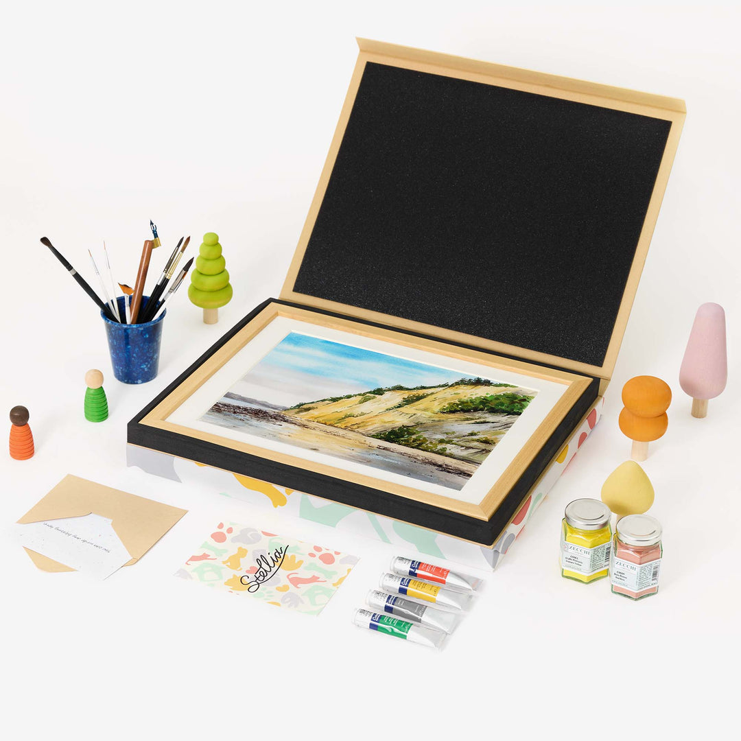 Custom watercolor landscape portrait – hand-painted from photo