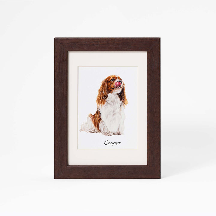Custom mini dog portrait in watercolor – hand-painted from photo