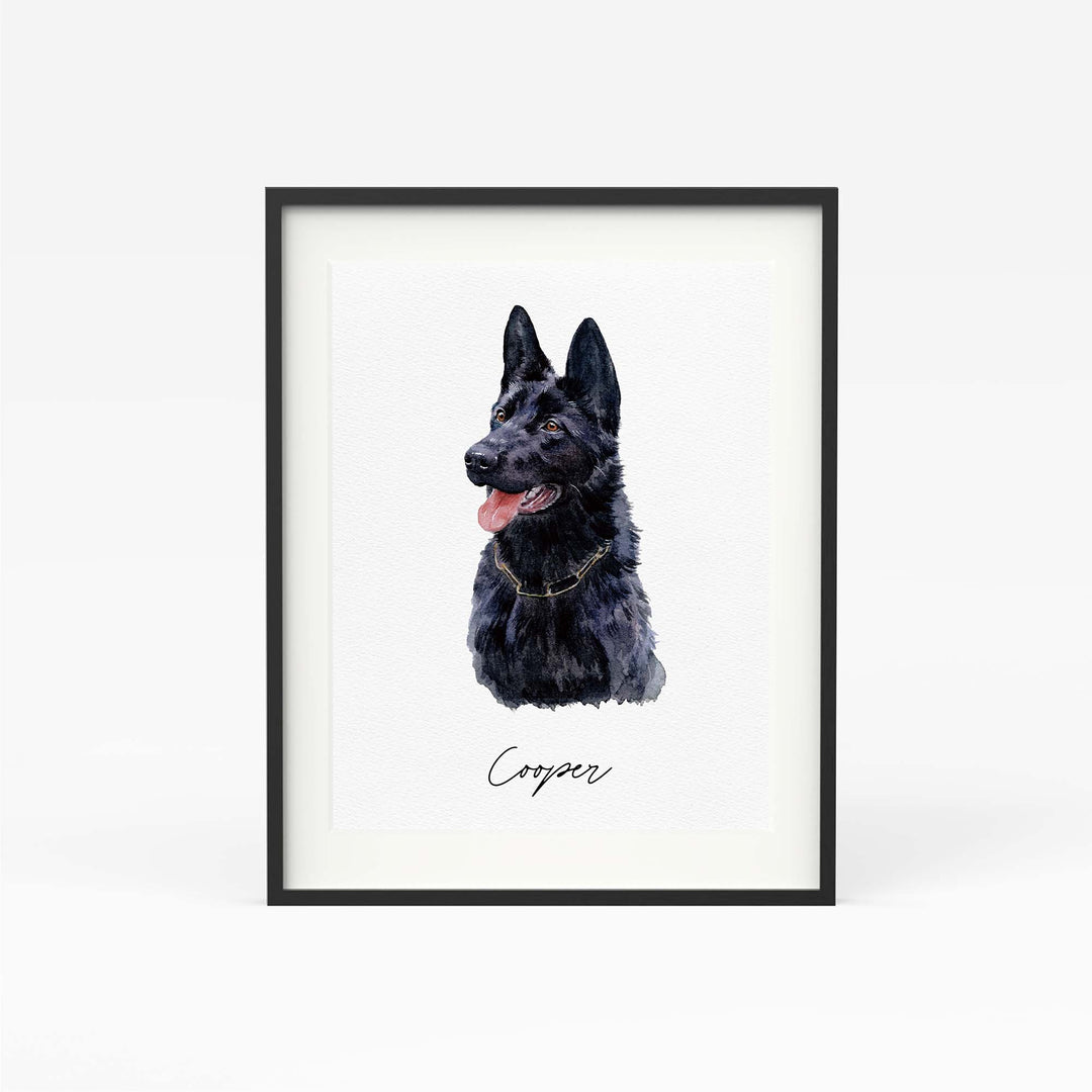 (Updated)Custom Mini Dog Portrait – Hand-Painted Watercolor from Photo