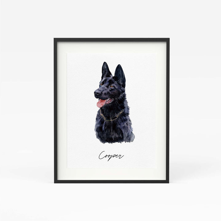 (Updated)Custom Mini Dog Portrait – Hand-Painted Watercolor from Photo