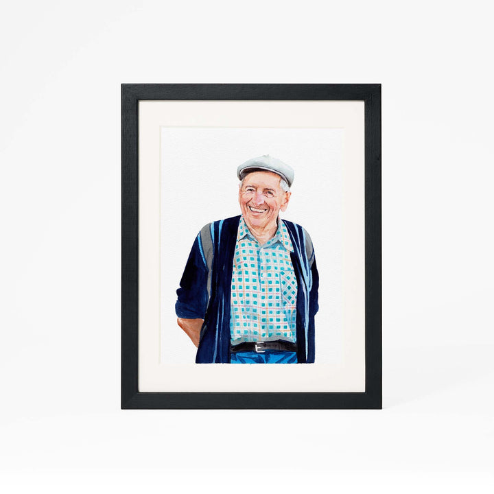 Custom watercolor portrait of one person – hand-painted from photo