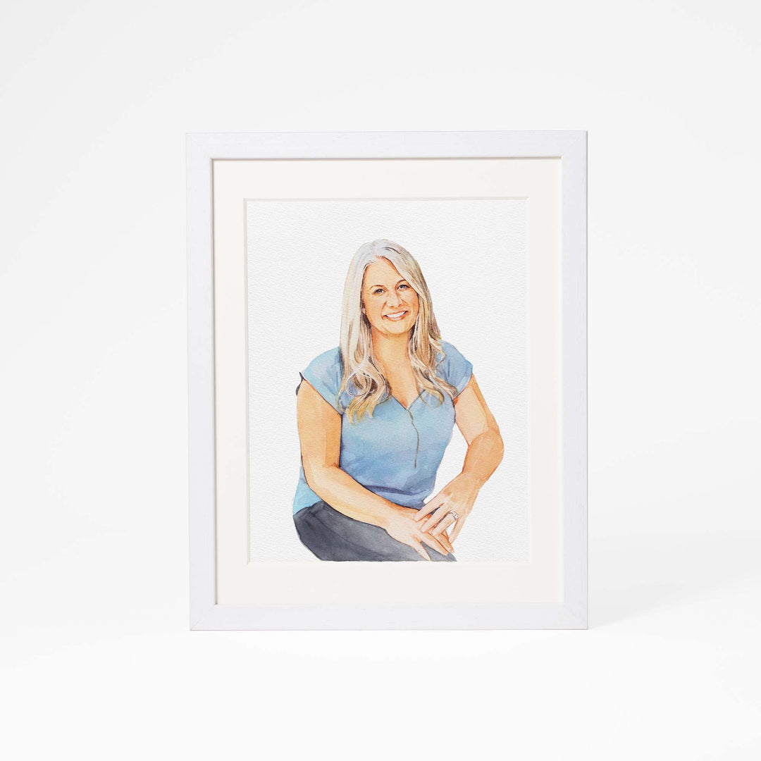 Custom watercolor portrait of one person – hand-painted from photo