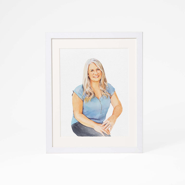 Custom watercolor portrait of one person – hand-painted from photo